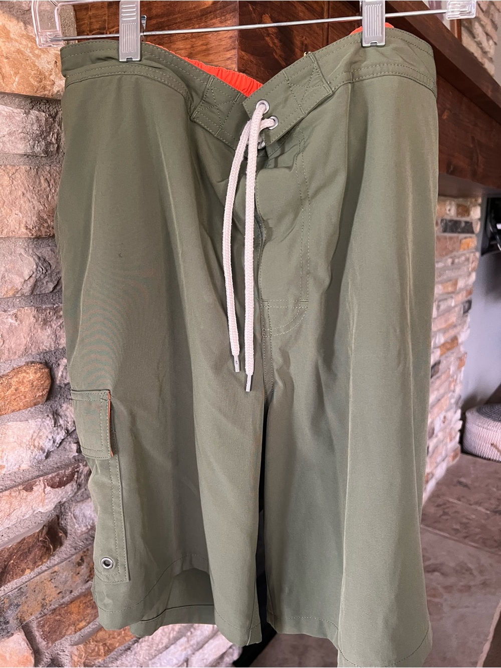 Men’s Polo/Ralph Lauren  Green Drawstring Cargo Swim Shorts